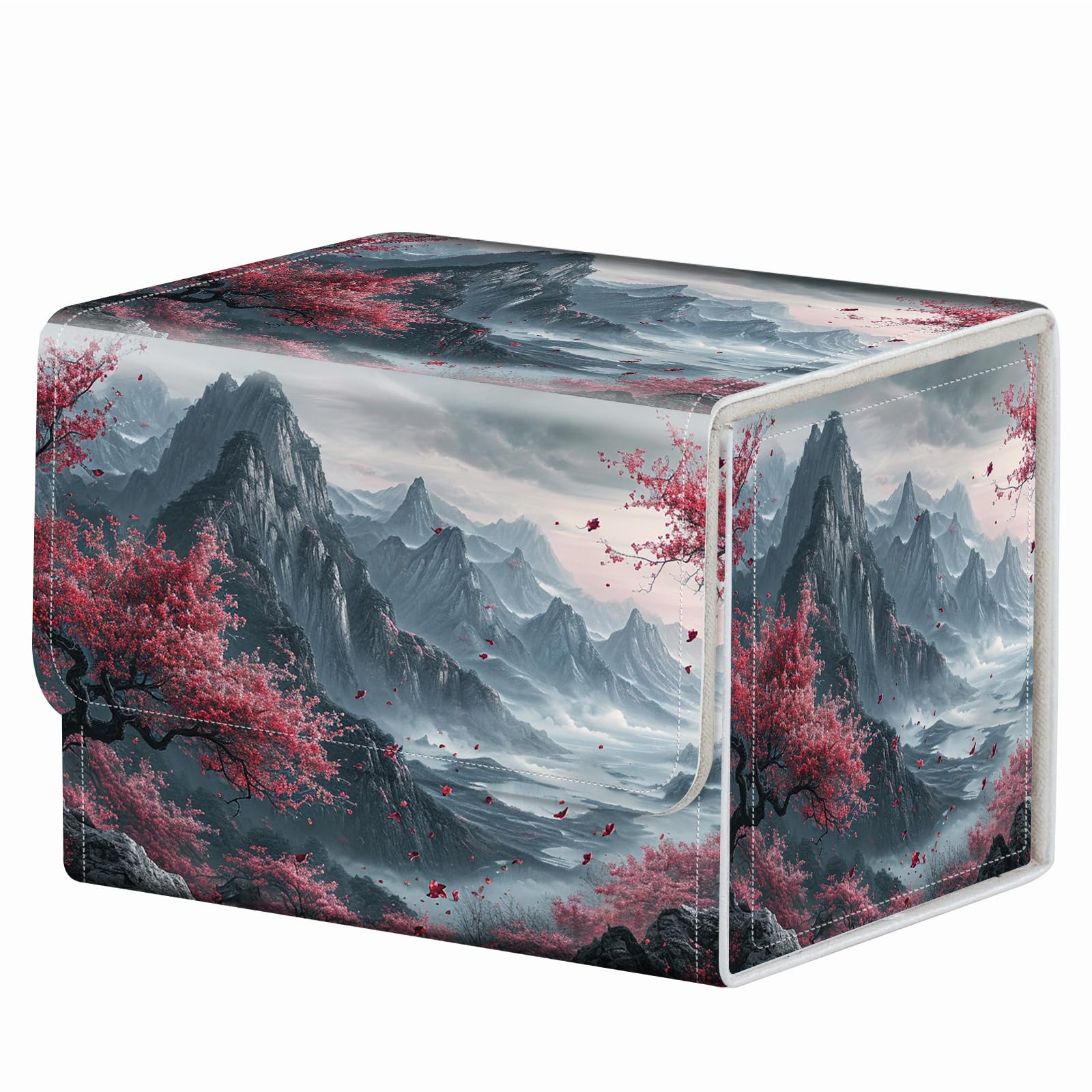 Strong Magnet Card Case Deck Box Mtg Card Box Playing Card Box Magic Deck Box Tcg Up to 200 Cards Creative Pattern Trading Card Storage Box for