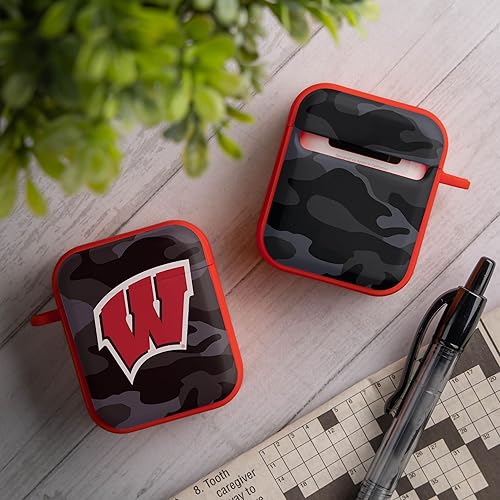 Miniatura 2 de AFFINITY BANDS Wisconsin Badgers Camo HDX - Funda compatible con Apple AirPods Generaciones 1 y 2