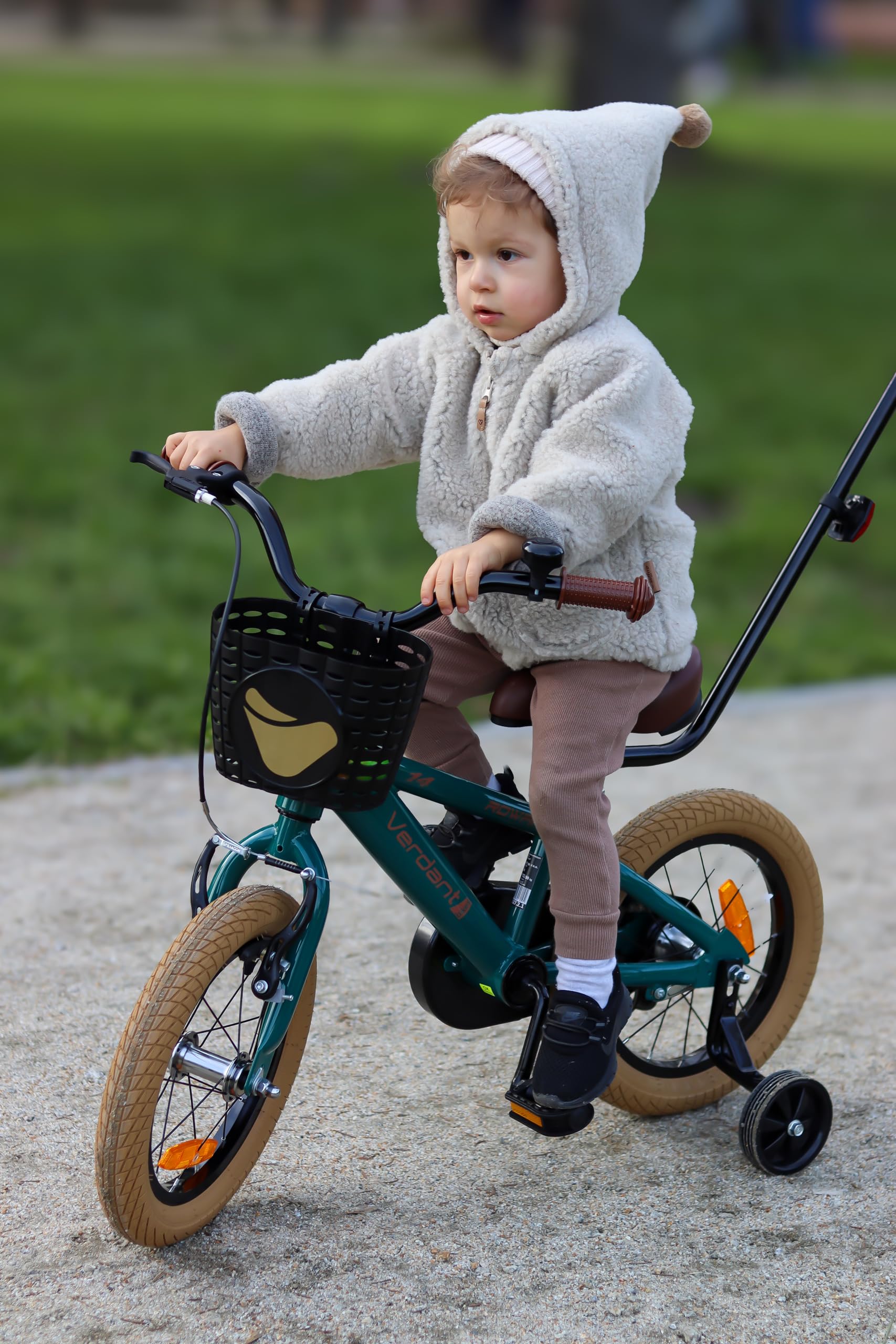 sun baby Kółka boczne do rowerka dziecięcego, 12-20 cali Czarne, plastik i stal, regulowane, śruby w zestawie, pasują do większości rowerów dziecięcych