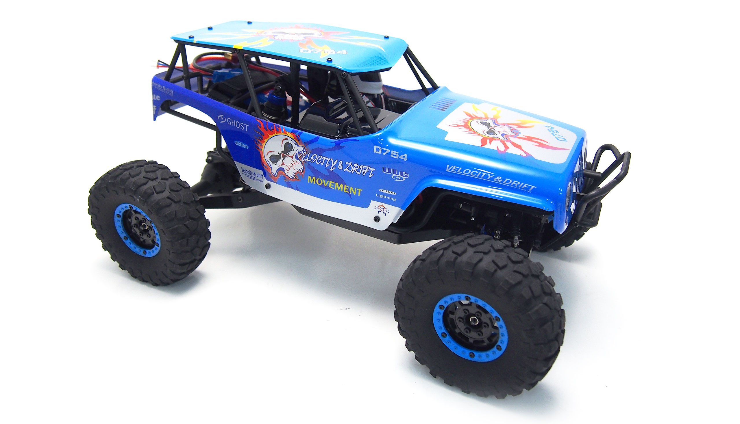 Amewi 2,4GHz, Cross Rock Racer 1:10, 2,4 GHz, RTR, Color Azul (22276)