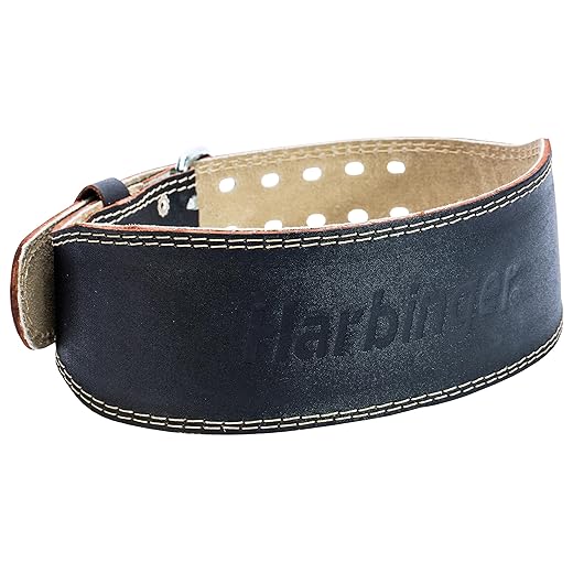 5. Harbinger Padded Leather Contoured Weightlifting Belt