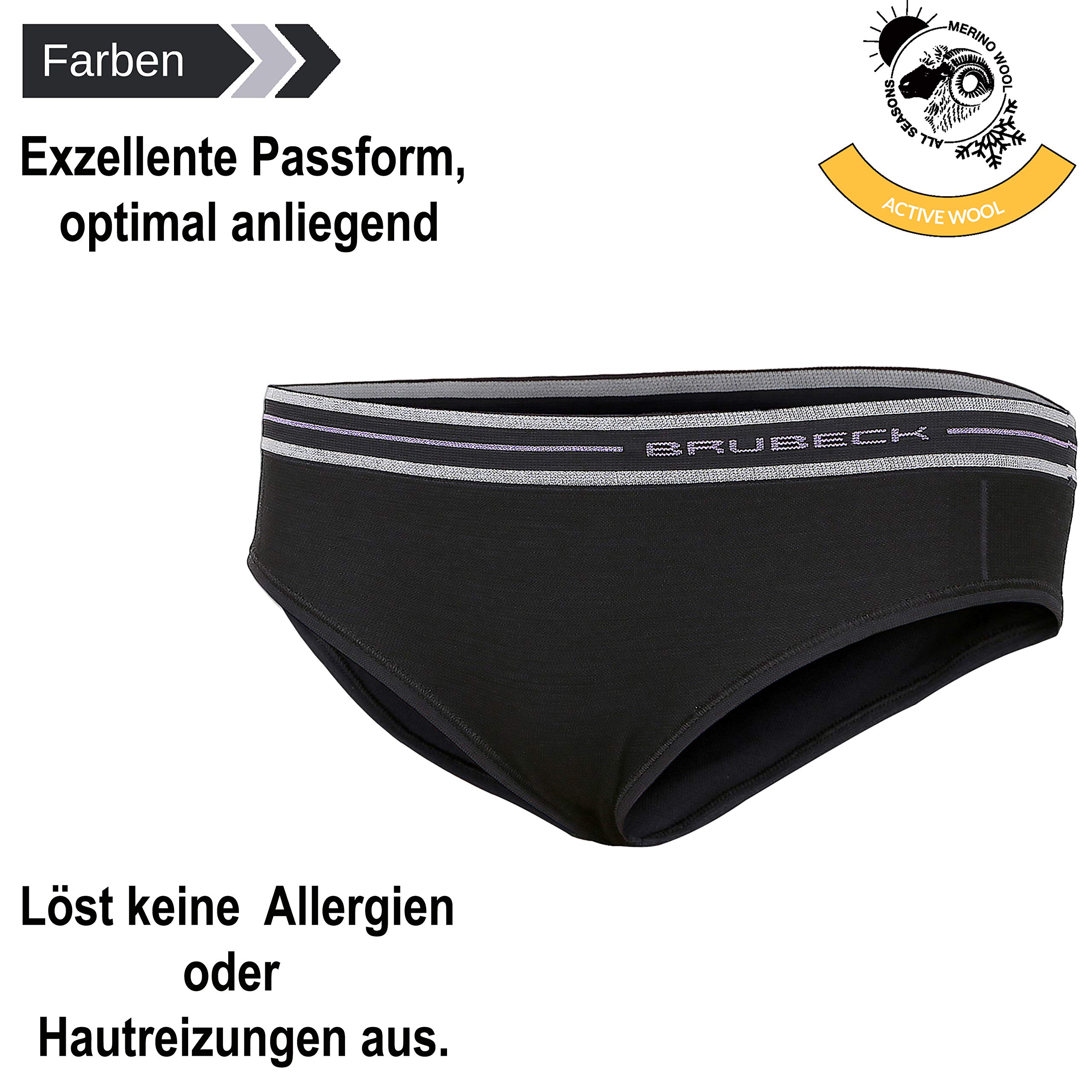 BRUBECK Culotte Femme Merino Wool Sport Briefs Anti-Odeur Breathable Thermiques