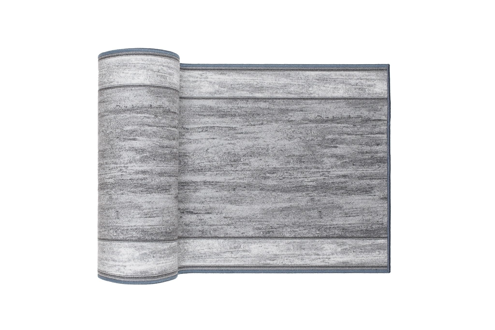 TAPISO Anti Rutsch Teppich Läufer rutschfest Brücke Meterware Modern Grau Hellgrau Meliert Streifen Design Flur Küche Wohnzimmer Diele 80 x 300 cm