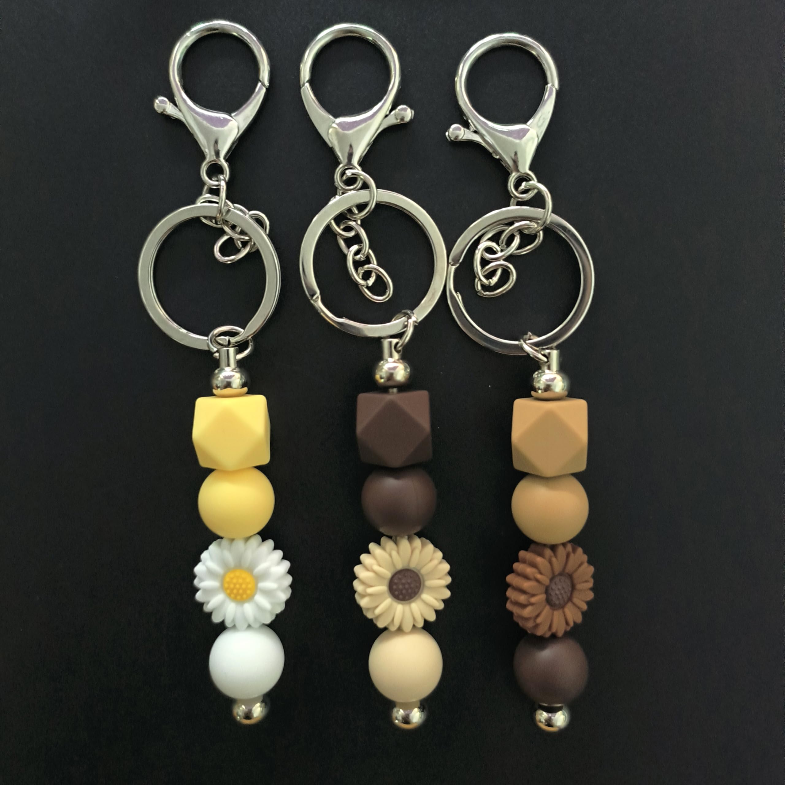 PONABEADIY Gänseblümchen Perlen Set - 100 Stück Silikonperlen Für Schmuck DIY