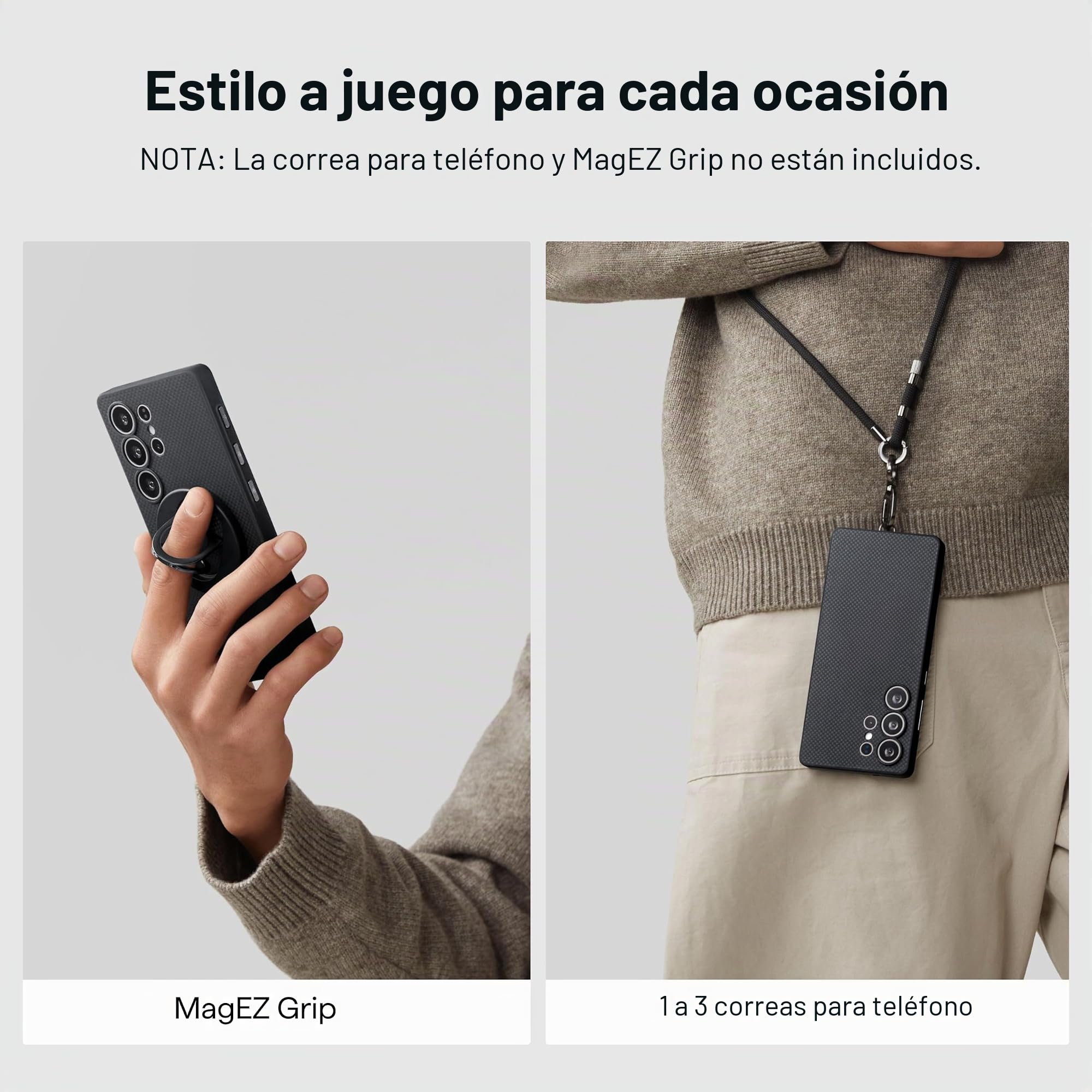 pitaka Funda para Samsung Galaxy S25 Ultra, 6.9 pulgadas, compatible con MagSafe, funda protectora S25 Ultra, hecha de fibra de aramida 1500D [PinButton] negro/gris