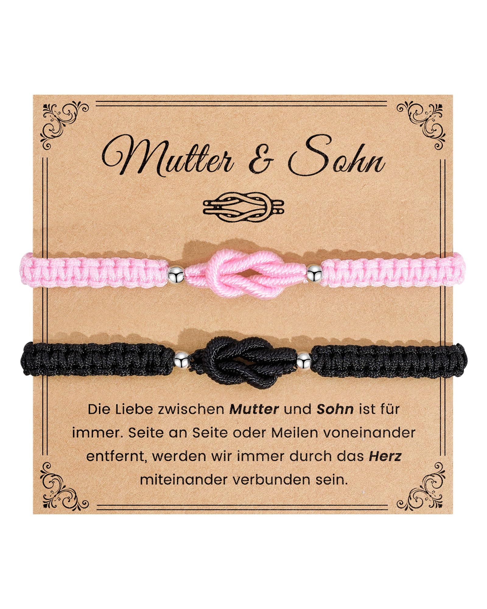 VU100 Geschenke für Mutter Tochter Sohn Armband Schulkind 2025 Mädchen Jungen Muttertags Weihnachts Geburtstags Einschulungsgeschenke Schulanfang Geschenke für Mädchen Jungen Mama