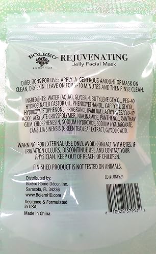 Miniatura 2 de Bolero Rejuvenating Jelly Mascarilla Facial Té Verde + Ácido Glicólico 0.5fl oz 0.5 fl oz