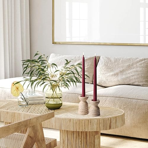 Miniatura 8 de WORHE Portavelas Italia - Juego de 2 candelabros de mármol de alta calidad para boda, comedor, fiesta, portavelas para velas de 34 pulgadas de