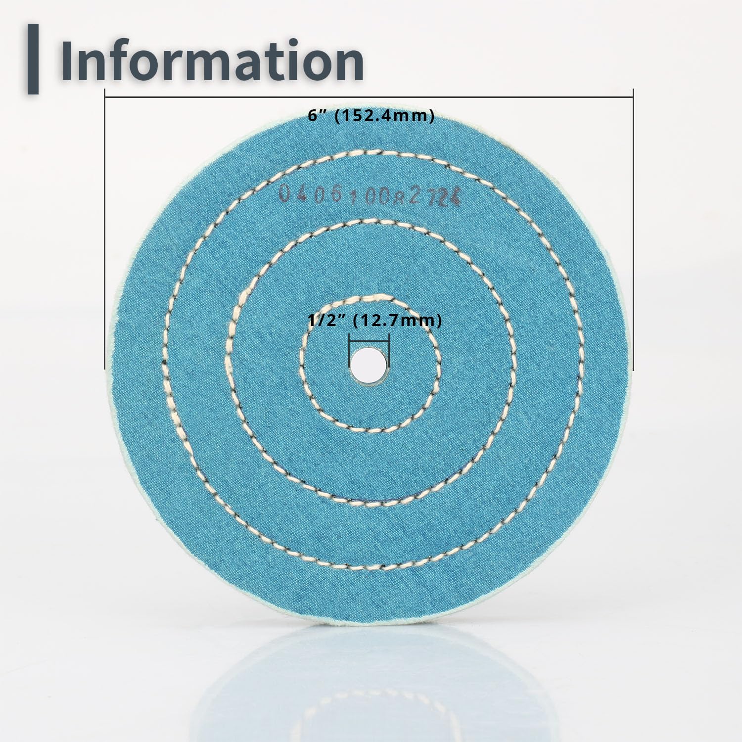 6 Inch Buffing Polishing Wheel for Bench Grinder Buffer Tool, Buffing Wheel - Blue (40Ply) for Medium Polishing, Buffer Polisher Pad with 1/2'' Arbor Hole