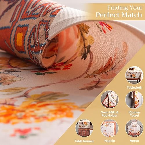 Miniatura 5 de Maison d' Hermine - Juego de 4 manteles individuales, 100% algodón, decorativos y lavables para regalos, cocina, bodas, restaurantes, campamentos,