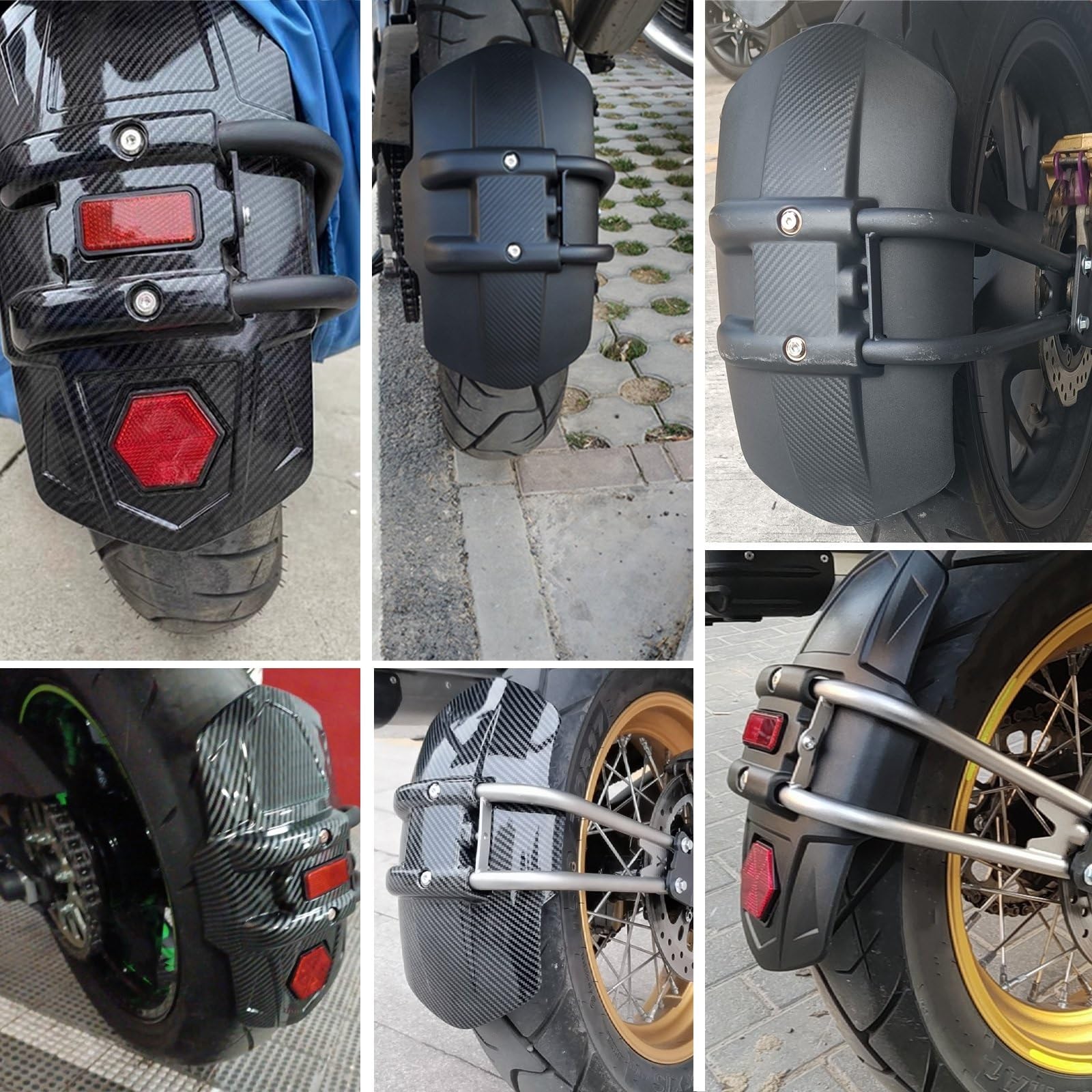 BeNsil Parafanghi Moto per B&MW F800R F 800 R 2009-2020 Moto Parafango Posteriore Parafango Copertura Pneumatico Hugger Moto Parafango Posteriore Staffa Paraspruzzi Paraspruzzi (Color : 1)