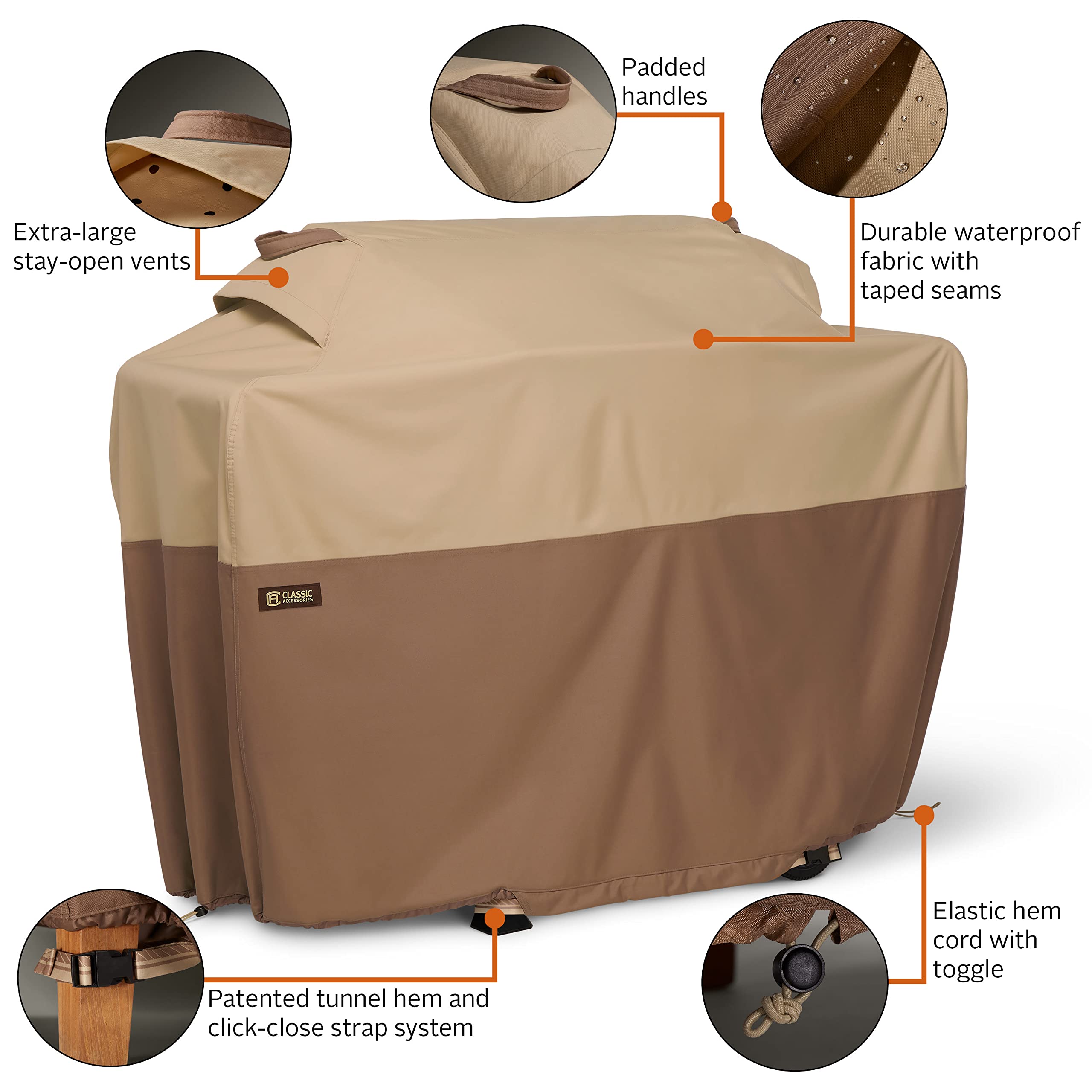 Classic Accessories Veranda's Best wodoodporny pokrowiec na grilla do grilla, 64 x 76 x 122 cm