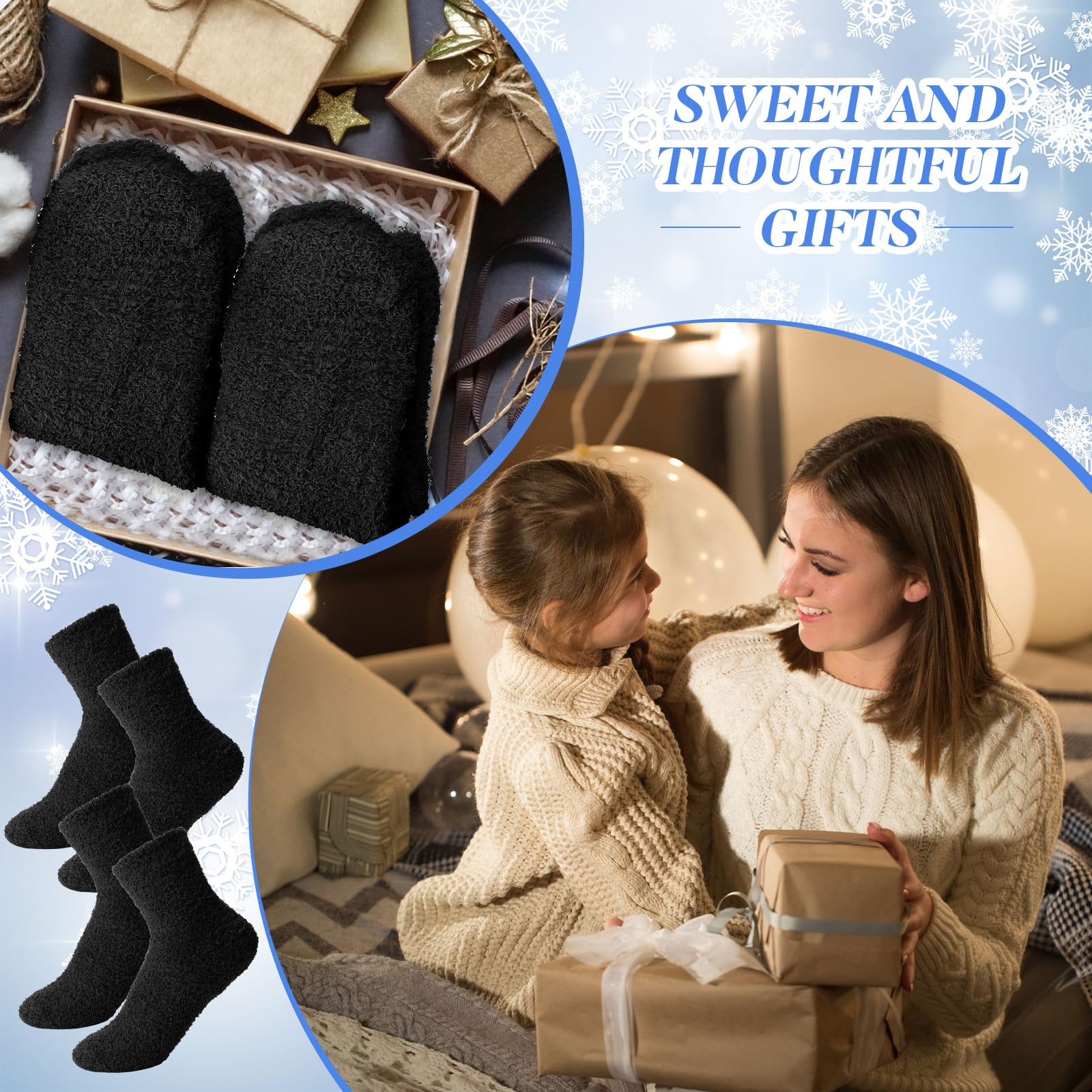 Handepo 24 pares de calcetines mullidos para mujer, para invierno, esponjosos, para dormir, para el hogar, al aire libre, regalo para mujer