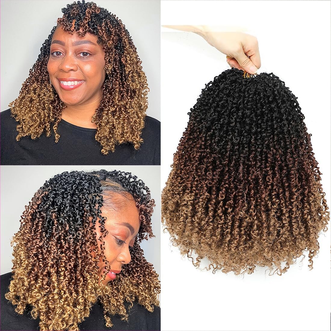 Amazon.com : Youngther 12 Inch Yanky twist crochet hair 6 Pack Pre