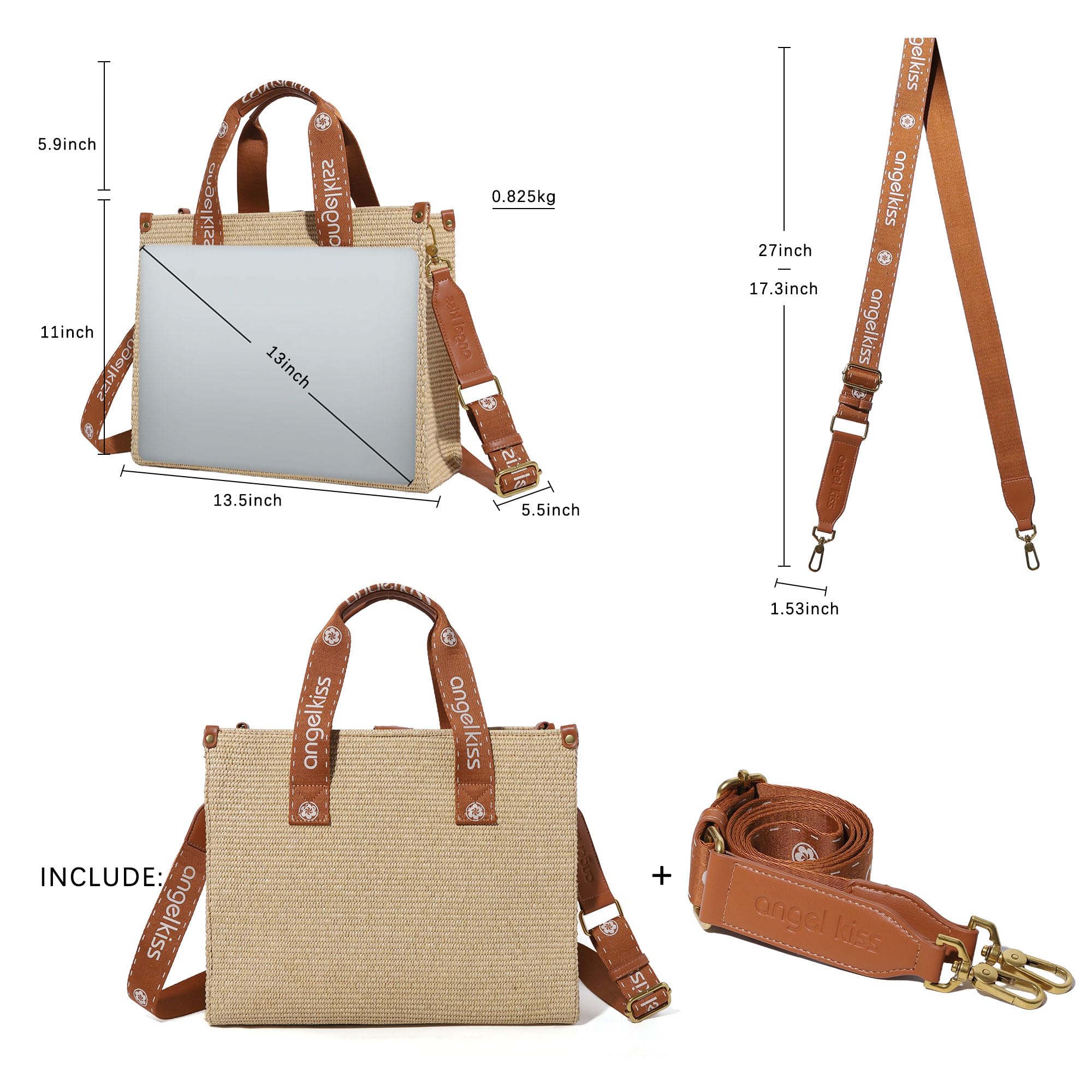 Angel Kiss Bolso de mano para mujer, de lona de algodón, bolso cruzado de moda para mujer con correa ajustable