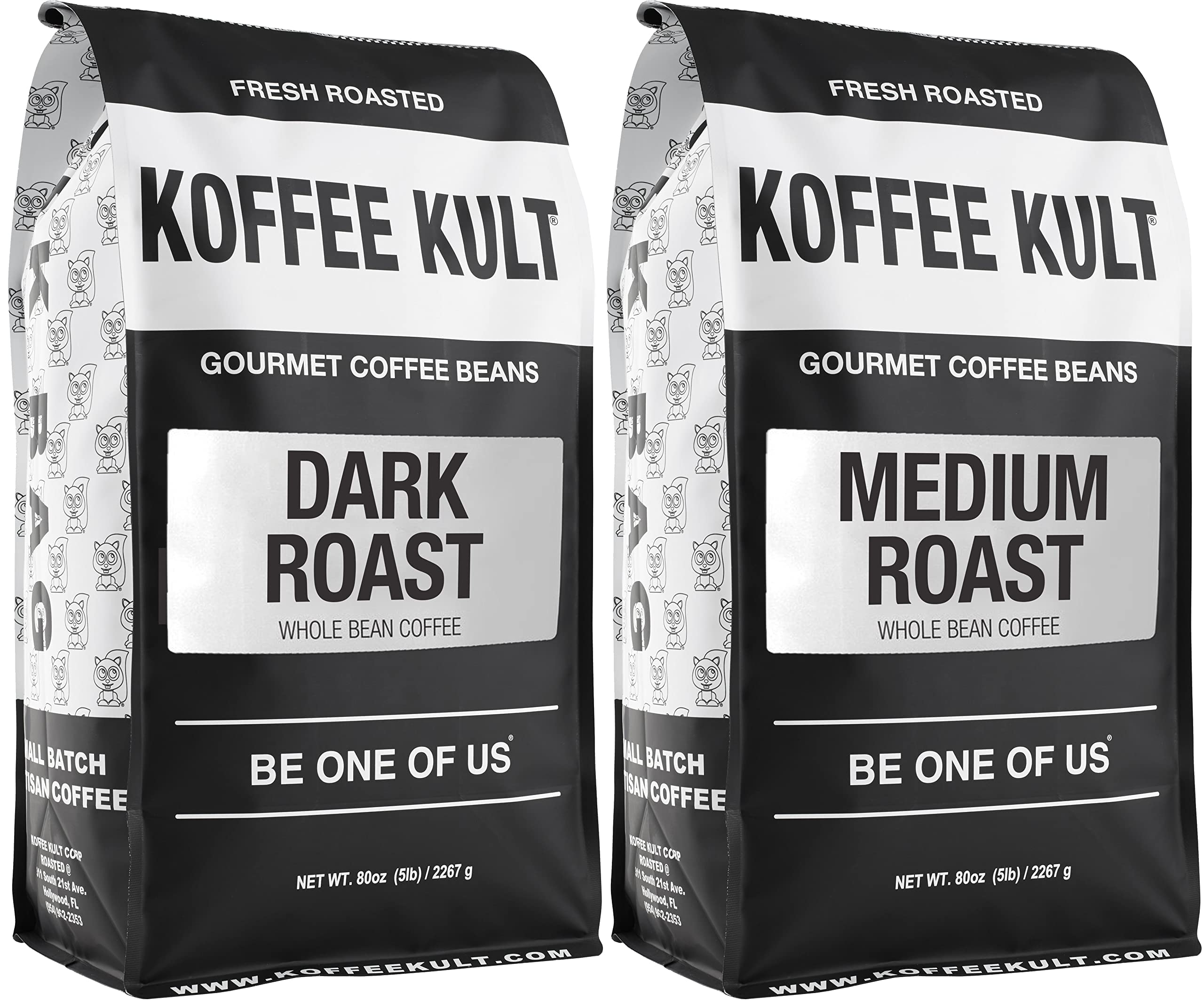 Dark Roast And Medium Roast Coffee Beans 80oz Economy Bundle