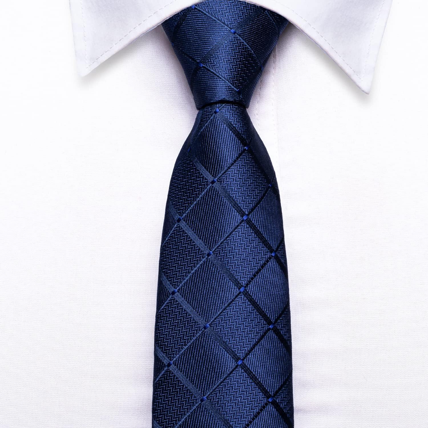 Hi-Tie Father Son Matching Ties and Pocket Square Set Silk Ties for Wedding Party Gifts