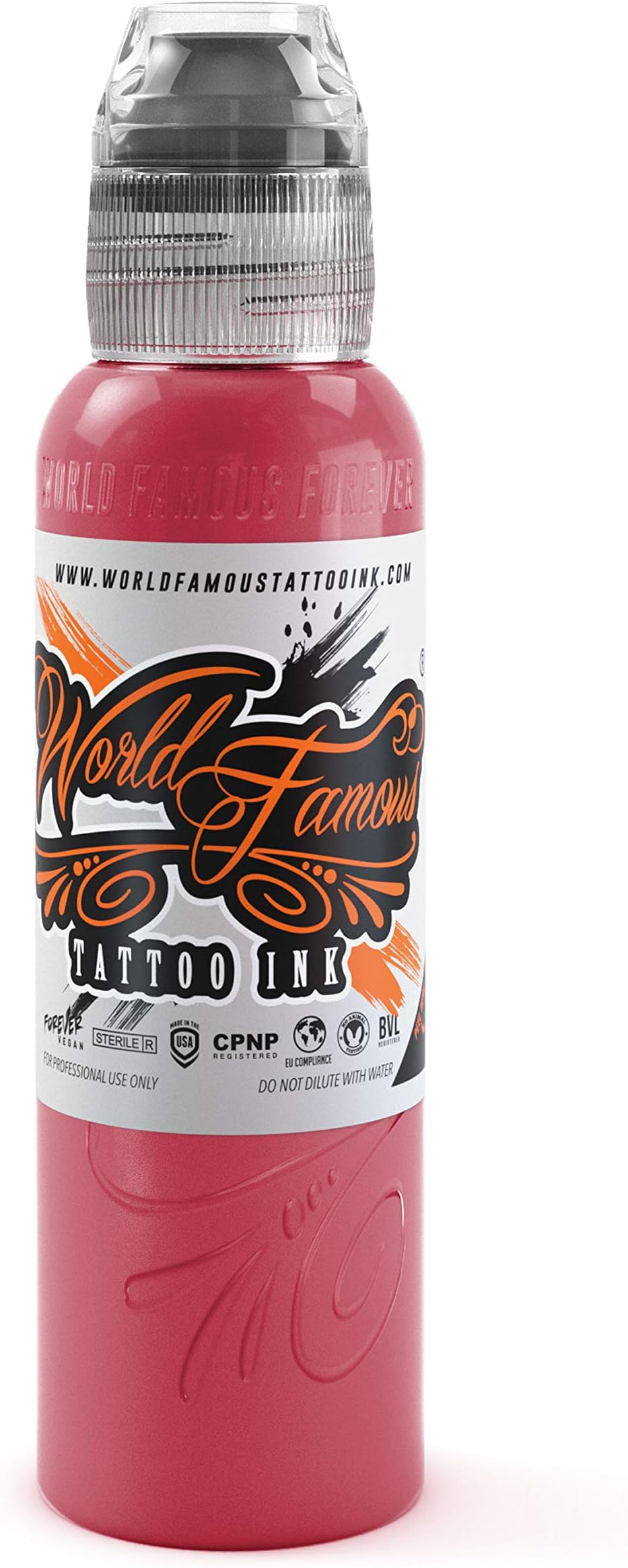 World Famous Red Tattoo Ink, Vegan and Professional Ink, Made in USA, Deep Sakura, 1 oz