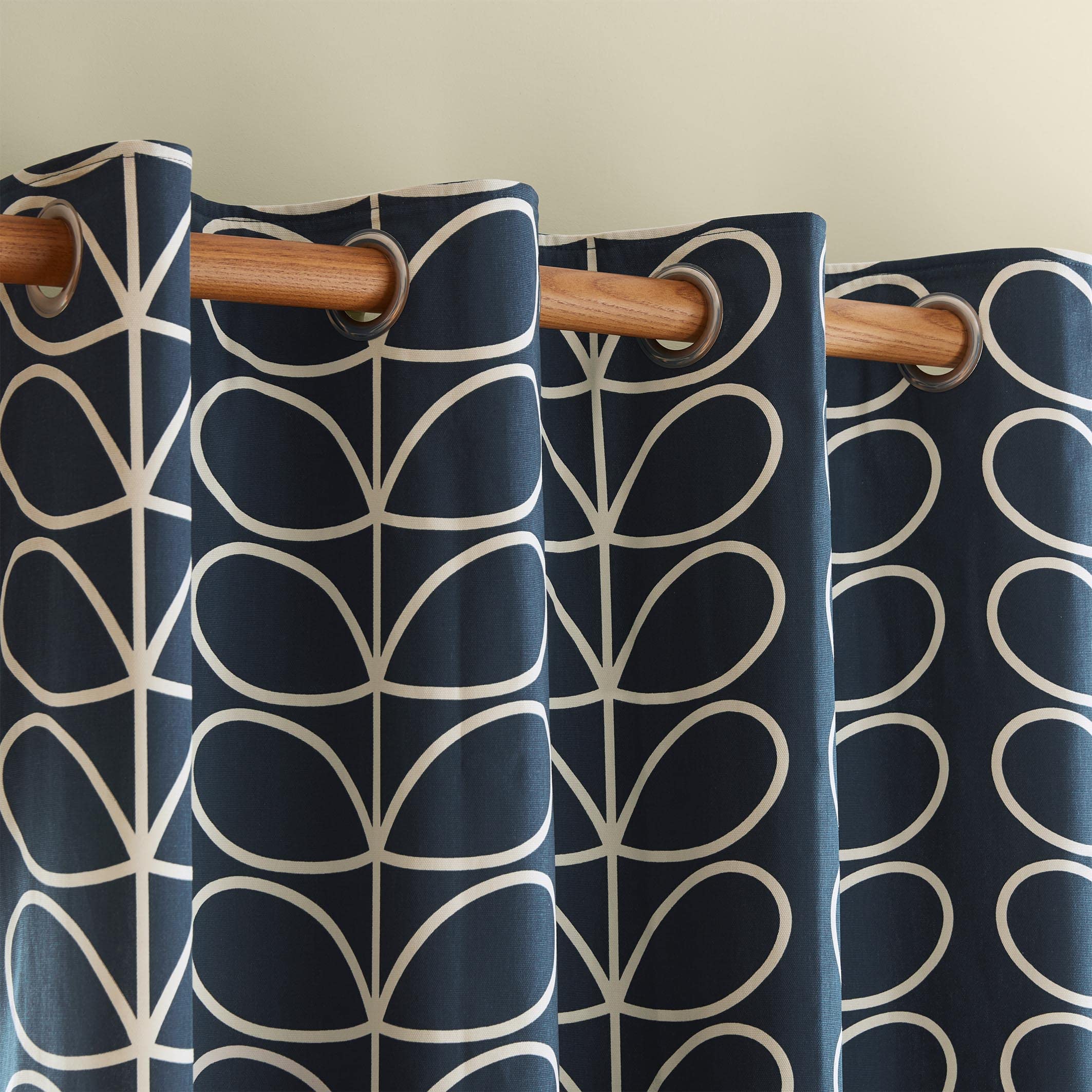 Tende Con Occhielli Orla Kiely Linear Stem – Argento, Cotone, Larghezza 90 (229cm) X Lunghezza 72 (183cm) - 2