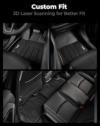 Miniatura 2 de 3W Alfombrillas de suelo y revestimiento de carga para Toyota RAV4 2019-2024 (no para híbridos o Prime) TPE para todo tipo de clima, ajuste