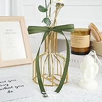 Vista 3 de Cinta de grogrén de musgo de 3/8 pulgadas a granel de 100 yardas, rollo de cinta fina verde oscuro para manualidades, cinta de tela sólida