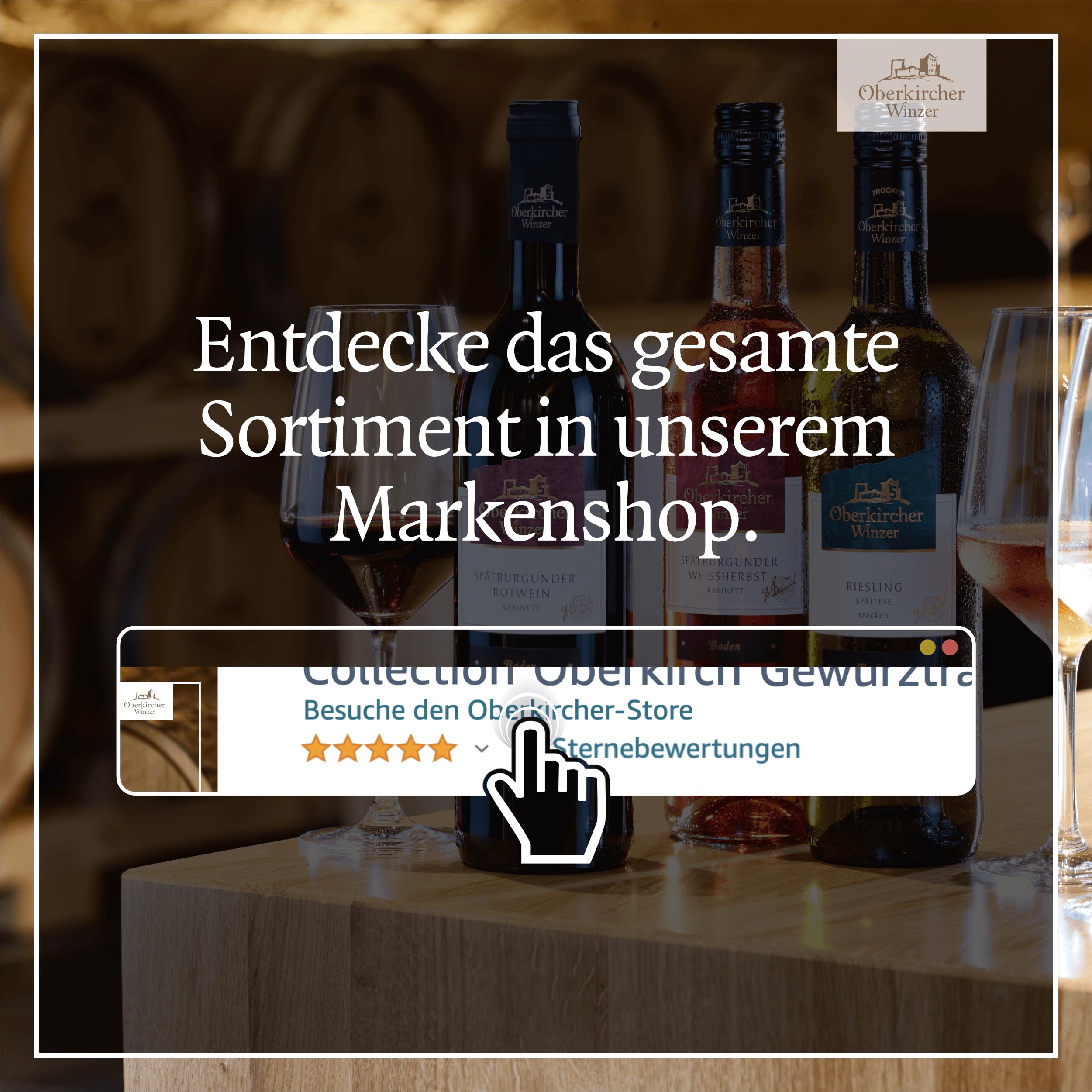 Oberkircher Winzer Scheurebe Auslese - 92,1 PUNKTE GOLD 2025 AWC Vienna - COLLECTION OBERKIRCH - erfrischende Säure mit viskoser Fruchtsüße, Badischer Wein, Anbaugebiet Ortenau (3 x 0,375l)