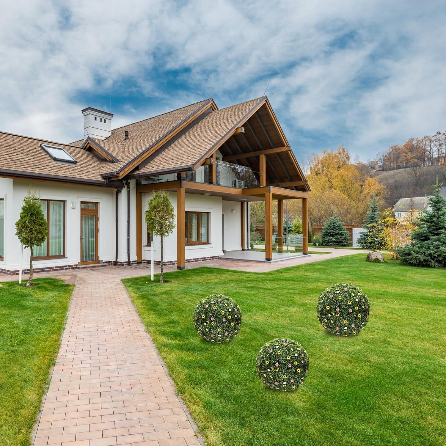 DIY Flower Ball Shelf 30cm Plastic Flower Arranging Rack Green Topiary Frame 5pcs Set for Wedding Garden Decoration