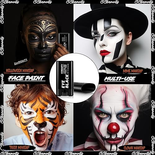 Miniatura 7 de CCBeauty Eye Black, Sweatproof Eyeblack Stick For Baseball Football Softball Lacrosse, Black Face Paint Sports Grease Stick For Pro Performance,