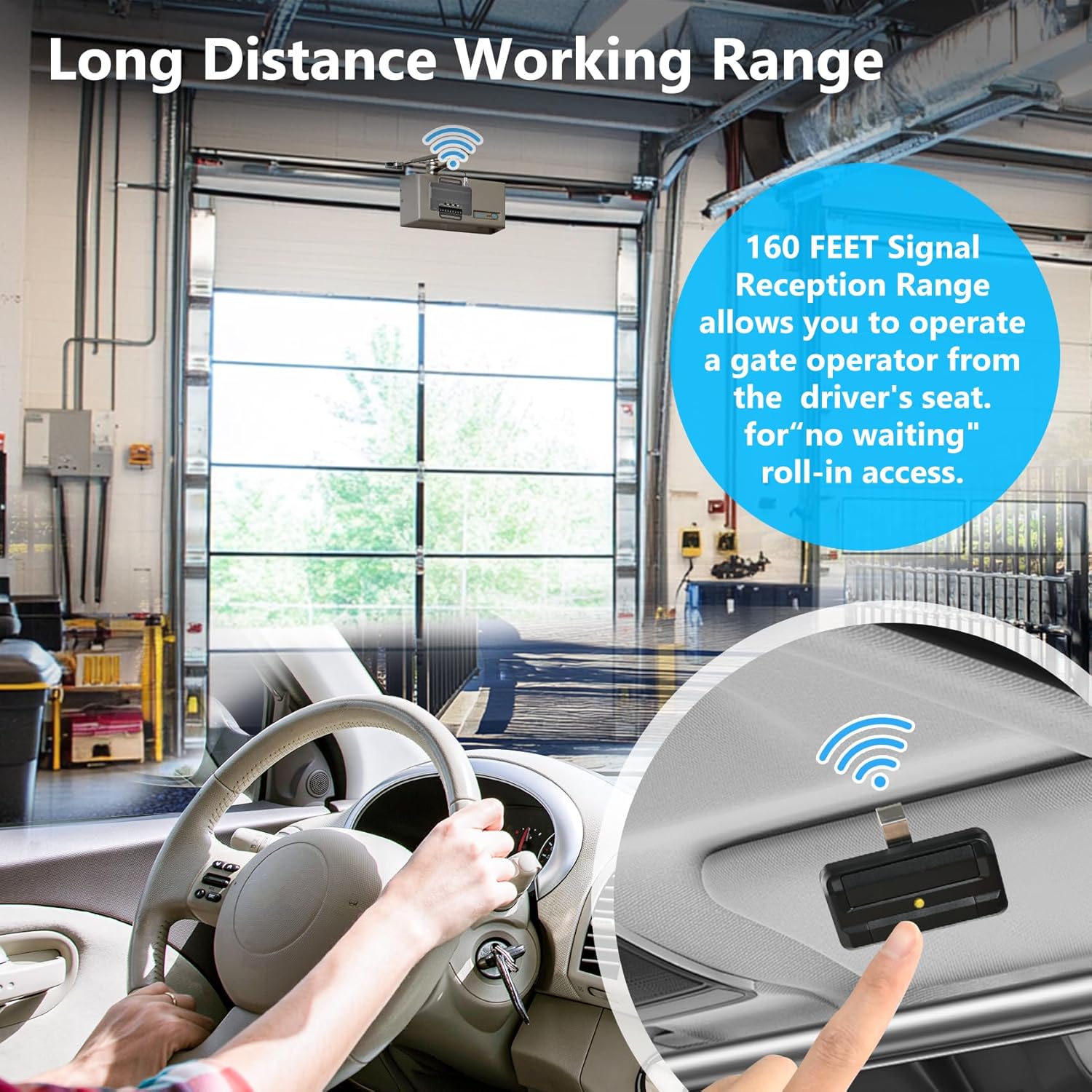 for Liftmaster 811LMX Gate Remote and for Liftmaster 850LM Gate and Garage Door Opener Receiver, 811LMX Remote Works with 850LM Receiver, Compatible with Most Gate and Commercial Door Operators