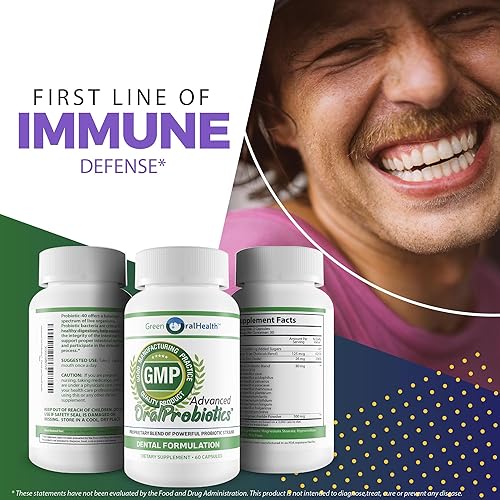 Miniatura 6 de Probióticos orales avanzados - Atacan el mal aliento con bacterias buenas para ayudar a mantener un sistema inmunológico equilibrado saludable -