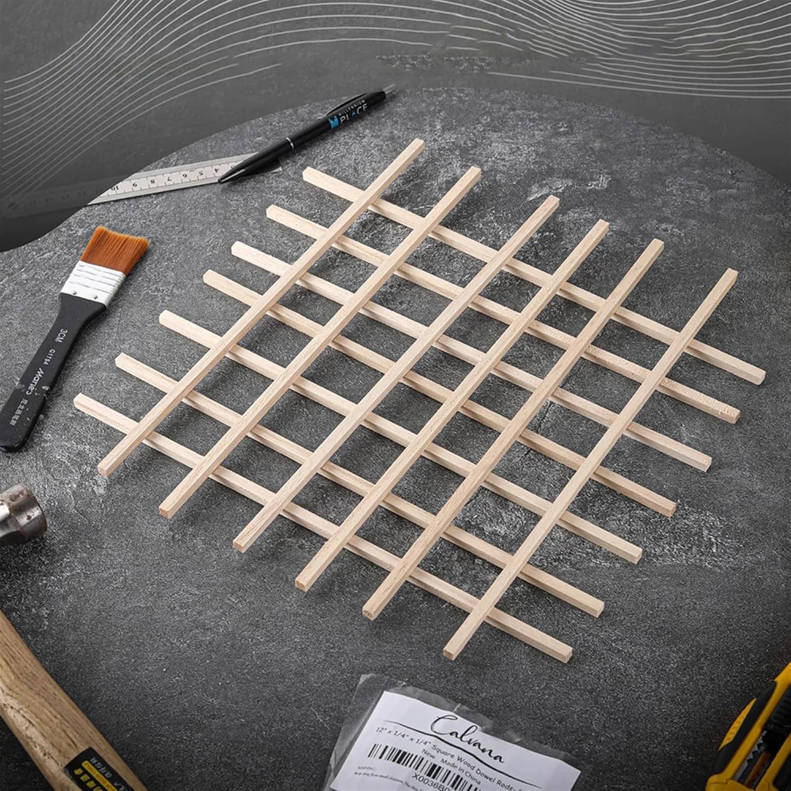 Bâtonnets En Bois Pour Loisirs Créatifs 1000 pièces 10CM * 3.0MM * 3.0MM bâton de bois de balsa bricolage modèle jouet fabrication artisanat en bois fait à la main