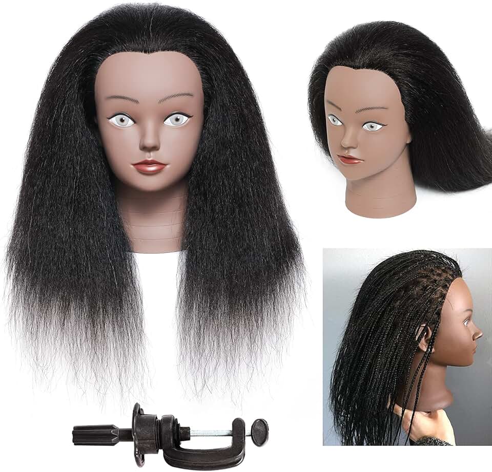 mannequin head with human hair