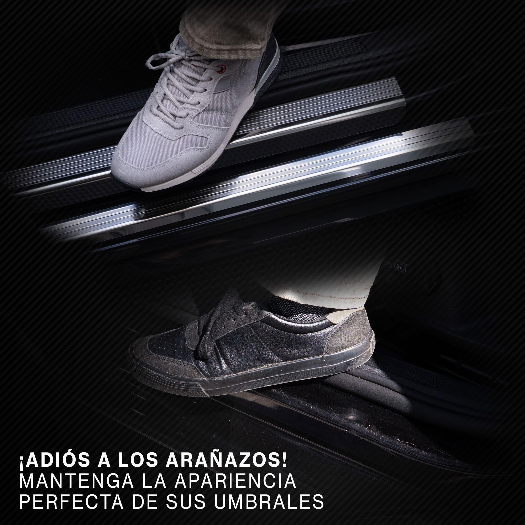 CHROMEMASTER | Protector de Umbral de Puerta Compatible con Honda HR-V III 2021+ | Acero Inoxidable; Protección Antirrayaduras para Umbral - Accesorio de Coche Adhesivo - Juego de 4 Piezas