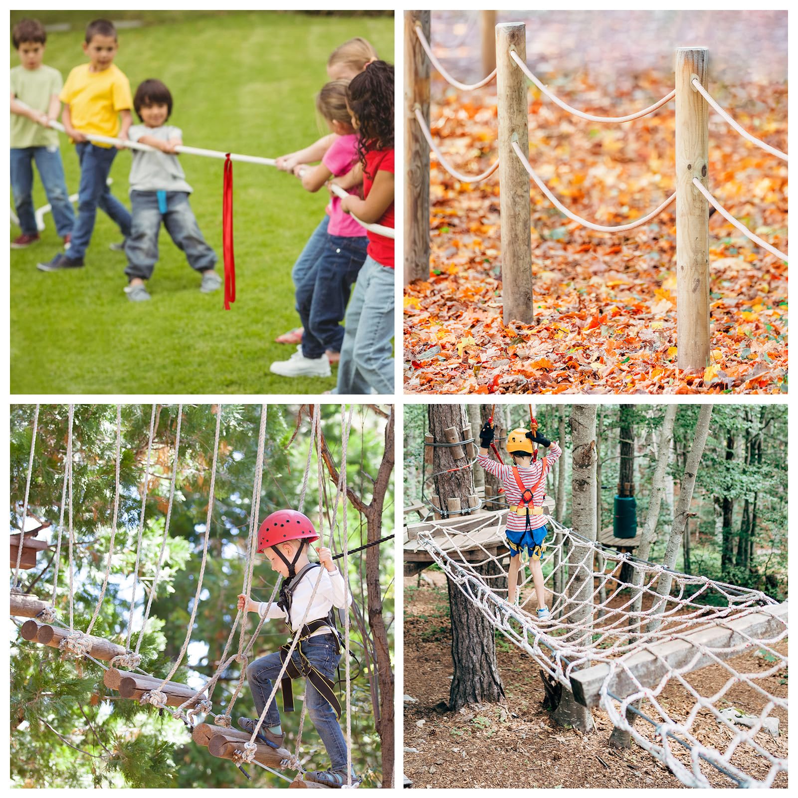 NEBURORA Cuerda de Tira y afloja de 20 pies para niños y Adultos Juegos al Aire Libre Día de Campo Reunión Familiar Verano al Aire Libre Patio Trasero Césped Camping Carnaval Juegos de Fiesta Beige