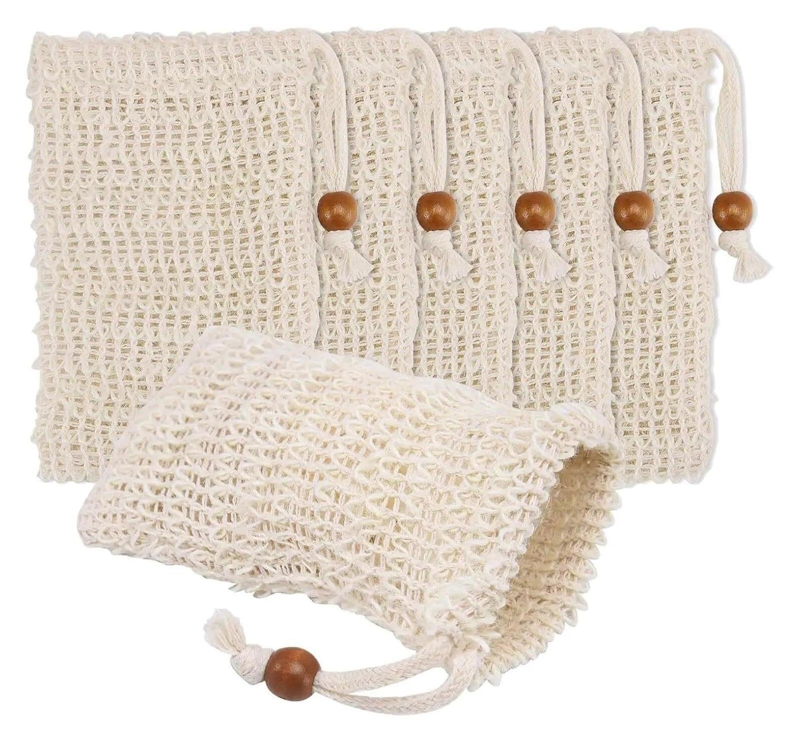 Sacchetti esfolianti for sapone in rete di sisal