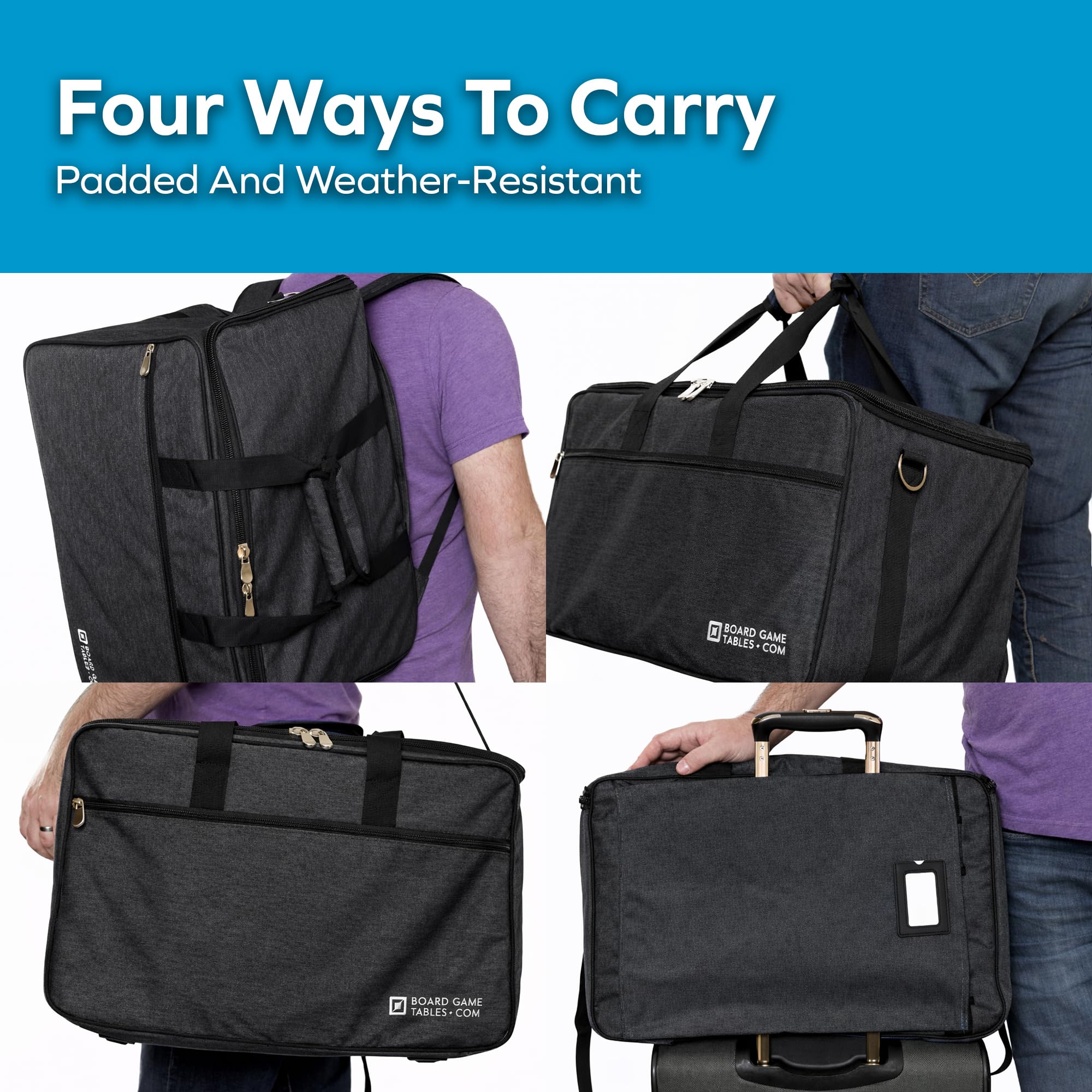 Borsa per giochi da tavolo, adatta a 7 scatole standard, da trasportare con zaino/tracolla/bagagli, imbottita per protezione, borsone per viaggi o serate di gioco, tasca per accessori DND (fibra di