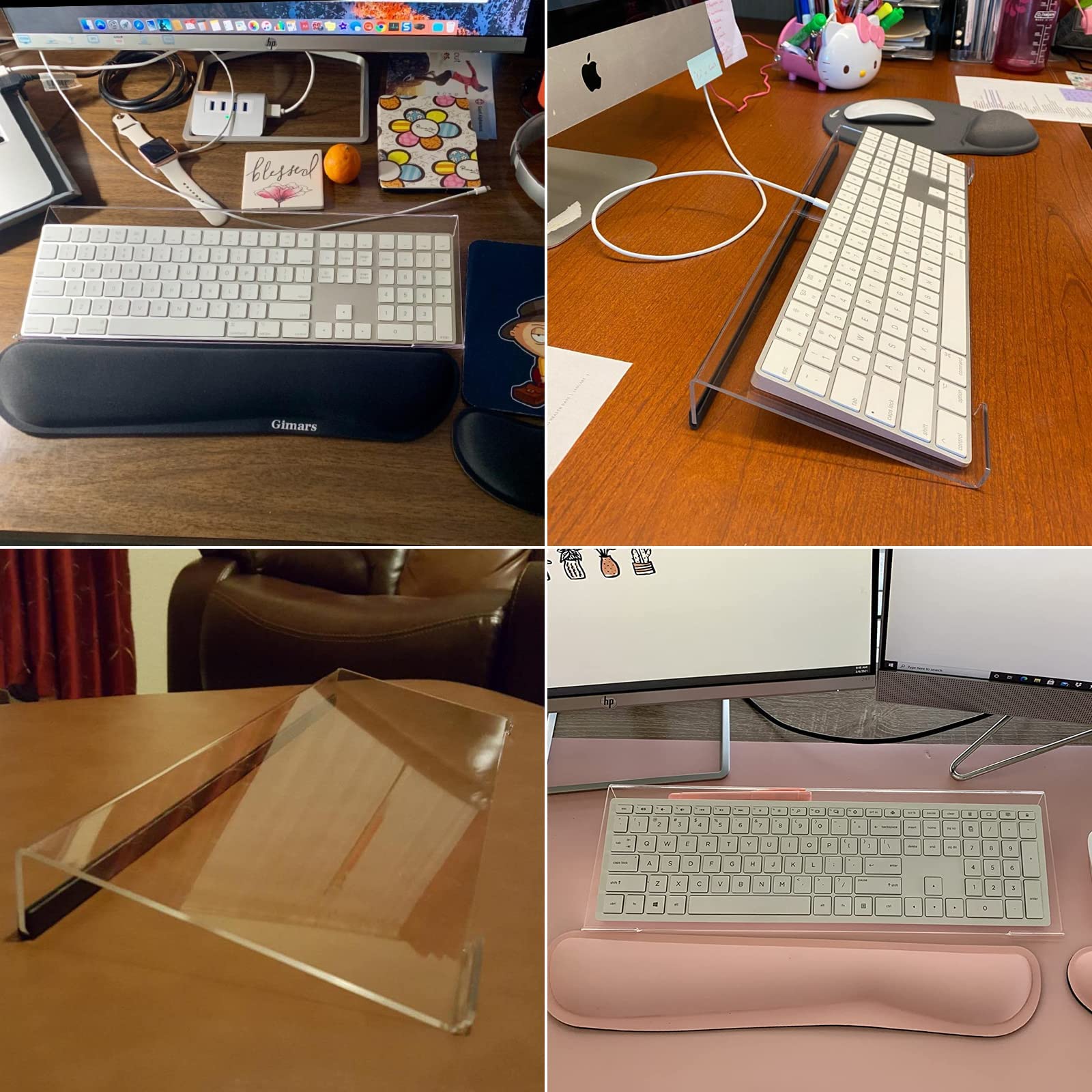 Egchi Computer Keyboard Stand PC Keyboard Stand, Acrylic Tilted