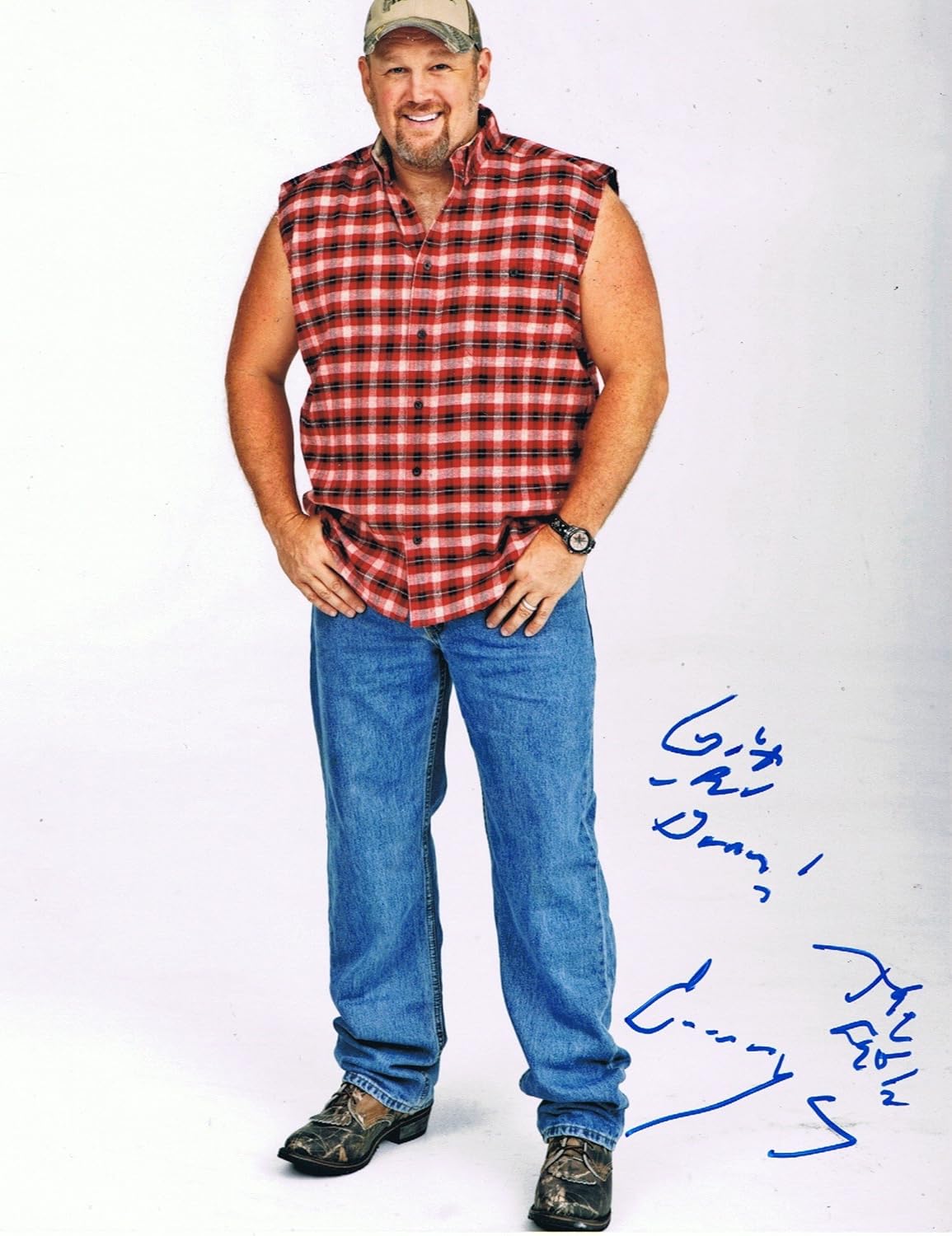 Larry The Cable Guy Signed 8x10 Picture Actor & Comedian Autograph COA at Amazon's Sports