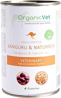OrganicVet Hund Nassfutter Veterinary Single-Protein Känguru und Naturreis, 6er Pack (6 x 400 g) product image