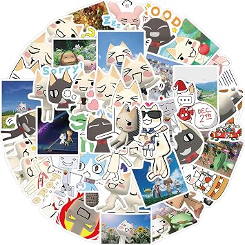 50pcs Cute Cartoon Inoue Toro Stickers for Kids Teens, Game Sticker Vinyl Waterproof Stickers for Skateboard Laptop Luggage Fridge DIY Decal
