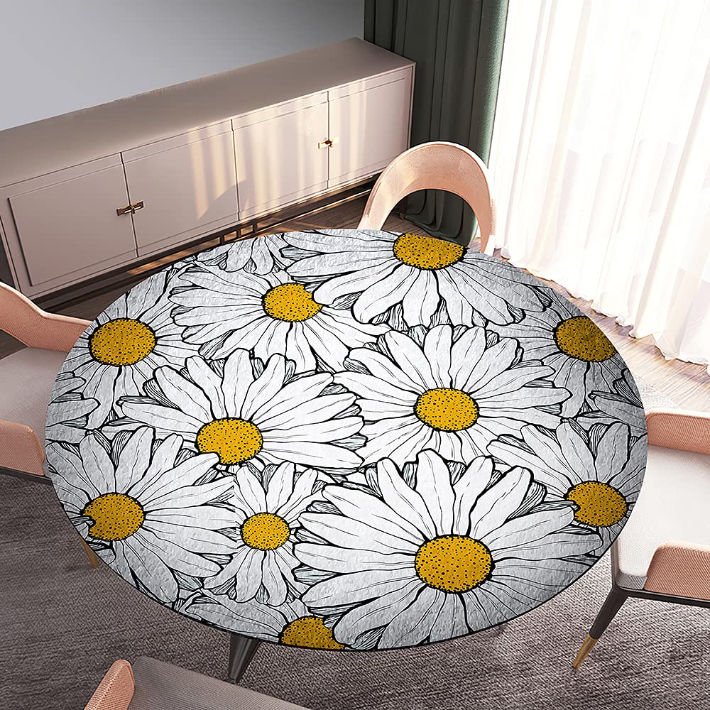 Nappe Imperméable Motif Marguerite Kevkus - Carrée, Ronde Ou Ovale - Lavable, Multicolore - Neuf