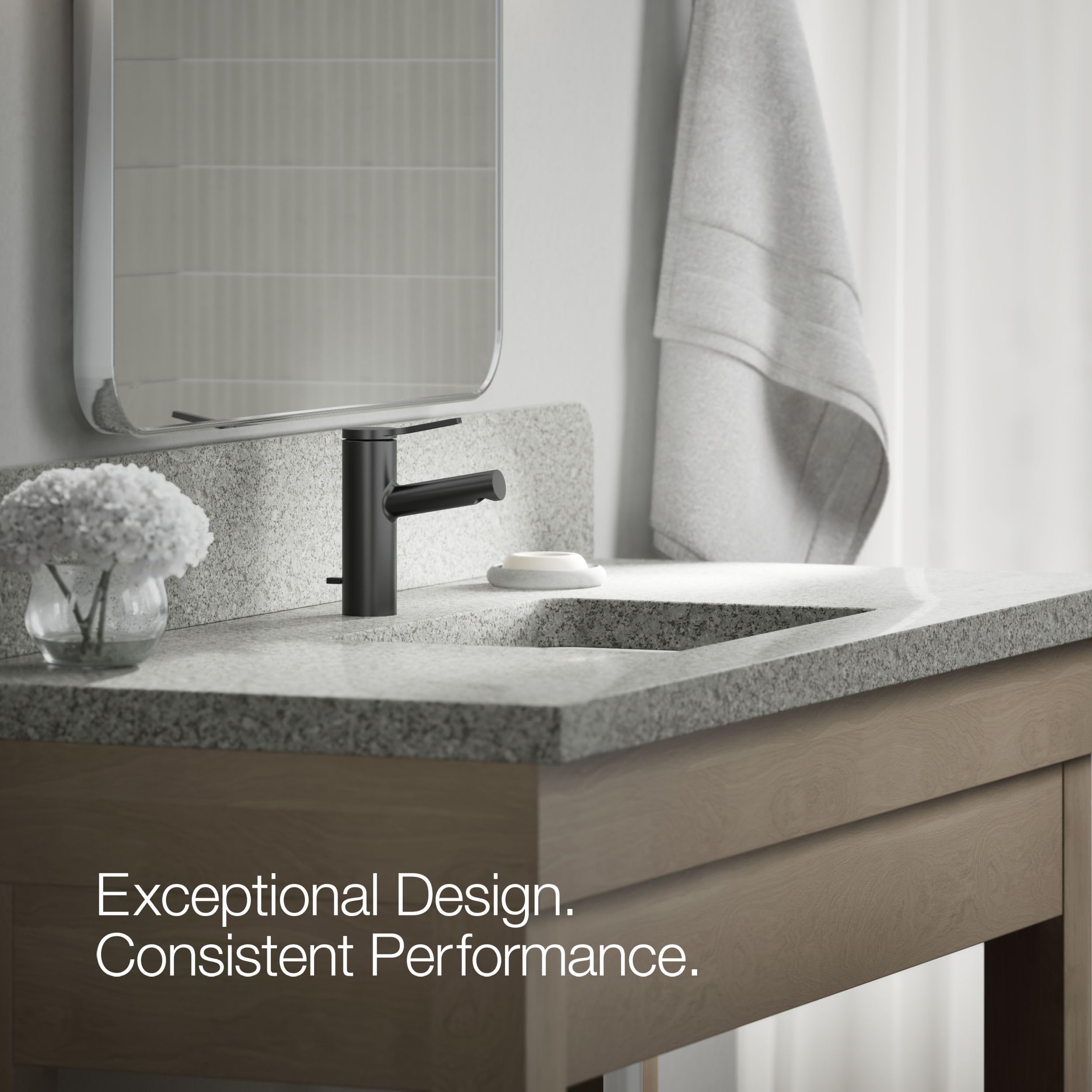 Kohler K-99491-4-BL Elate - Grifos para lavabo de baño, negro mate