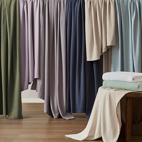 Miniatura 8 de Madison Park - Manta de lujo, suave, acogedora, 100% algodón hilado en anillo, para cama, o sofá