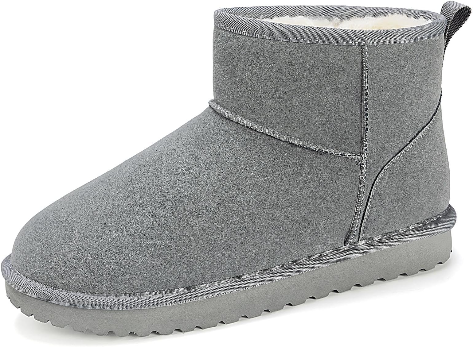 Men's Snow Boots Slip On Suede Winter Warm Boot