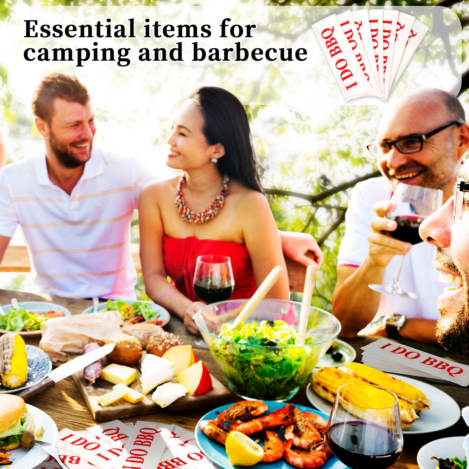 Siifert 250 toallitas húmedas para barbacoa, envueltas individualmente, prehumedecidas, toallitas de mano individuales para barbacoa, catering, restaurante, boda, limpia las manos rápidamente