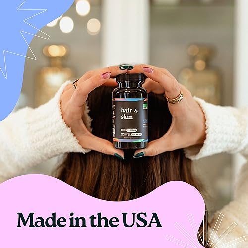 Miniatura 2 de NABUU Biotina con aceite de coco orgánico - Apoya el cabello la piel y las uñas saludables - Suplemento vitamínico que promueve el crecimiento del