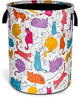 Vista 8 de Cesta de Ropa con Bandera Americana de Línea Roja Delgada de NUTAINLA Cesta Plegable de Tela Oxford Bolsa de Mano Graciosa Organizador