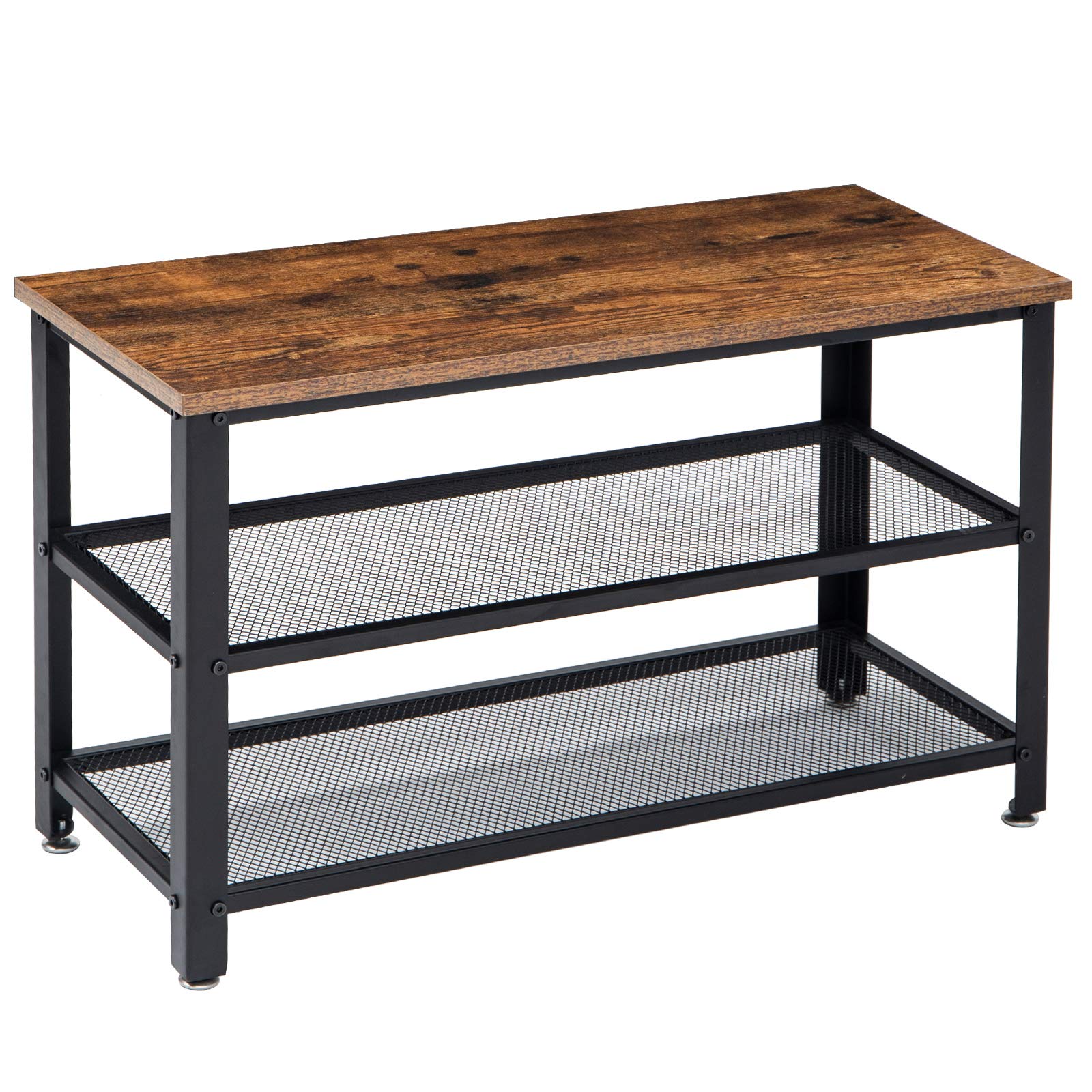 Buy IBUYKE Shoe Bench Rack, 3Tier Shoe Shelf, Industrial Shoe Storage