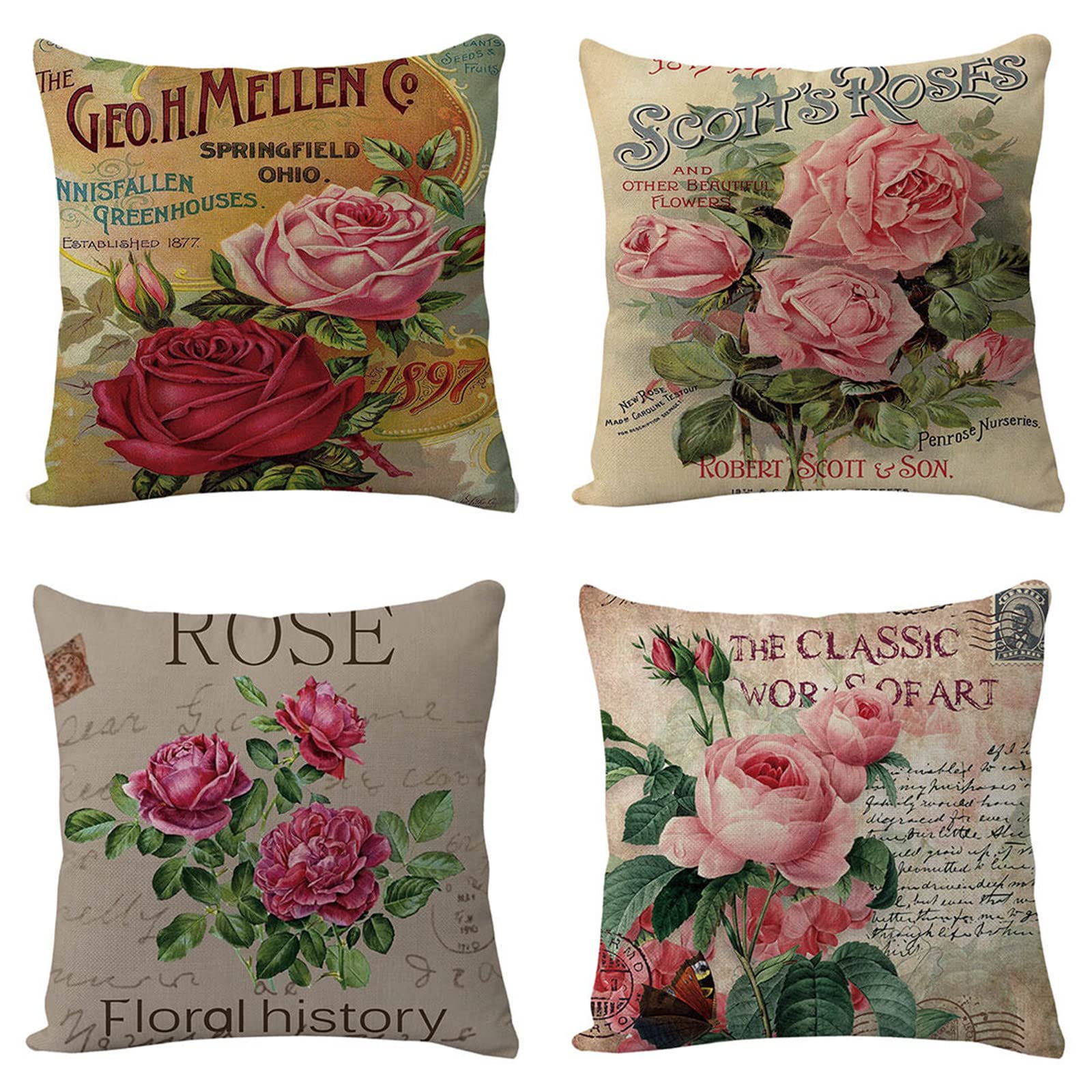 Housses de coussin 80x80cm lot de 4 pour recharger un grand canape use