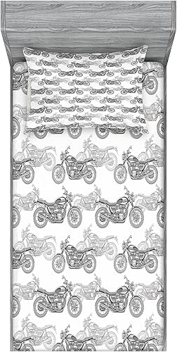 Miniatura 174 de Ambesonne Juego de sábanas bajeras y fundas de almohada, deliciosos tacos con verduras, cocina folclórica, ingredientes de recetas de comida Beige